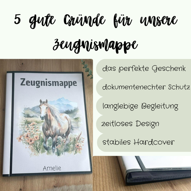 5 Gründe für die personalisierte Zeugnismappe – dokumentenechte Folien, personalisierbar, Hardcover