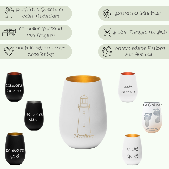 Personalisiertes Windlicht mit Gravur – Geschenk zur Geburt & Taufe