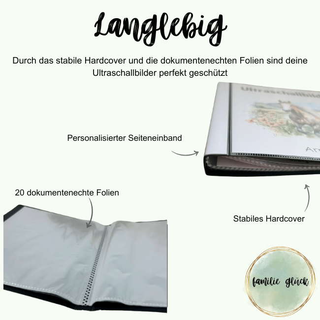Personalisierbares Ultraschallalbum Pferdekopf