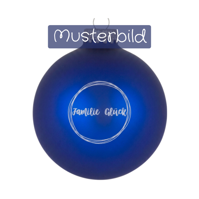 Personalisierte Christbaumkugel Glas 7cm als Weihnachtsgeschenk mit Wunschmotiv bedruckbar, verschiedene Farben