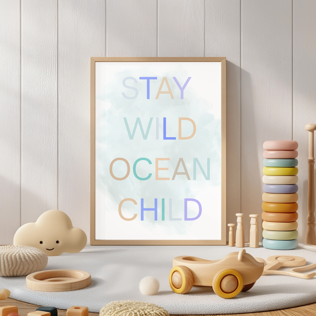 Poster Set „Stay Wild Ocean Child" – 3-teilig DIN A4