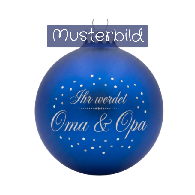 Personalisierte Christbaumkugel Glas 7cm als Weihnachtsgeschenk mit Wunschmotiv bedruckbar, verschiedene Farben