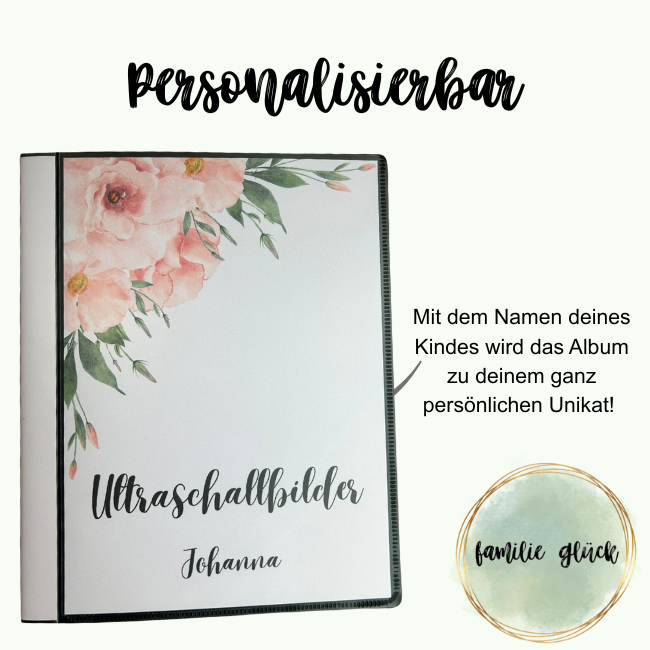 personalisierbares Ultraschallalbum – zeitloses Design, stabiles Hardcover, perfekter Schutz & Geschenk zur Geburt.