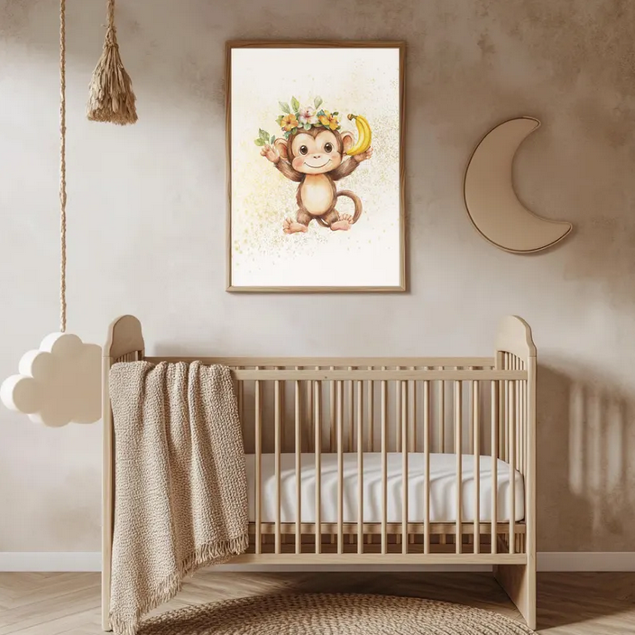 Kinderzimmer Poster DIN A4 – 3er Set Safaritiere