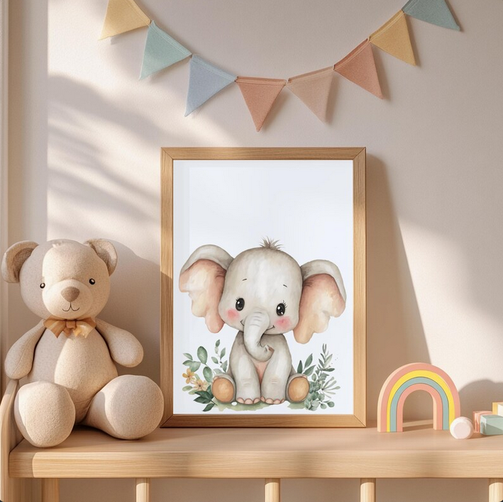 Kinderzimmer Poster DIN A4 – 3er Set Dschungeltiere
