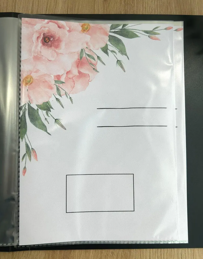 Personalisierbares Ultraschallalbum Rosen Design