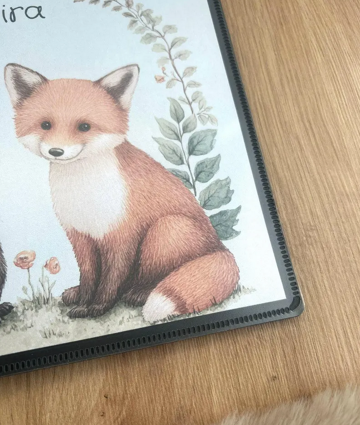 Zeugnismappe personalisiert | Hardcover mit Waldtier Design