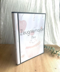 Zeugnismappe Mara Seitenansicht stehend mit Muffin Kirschen Design Hardcover