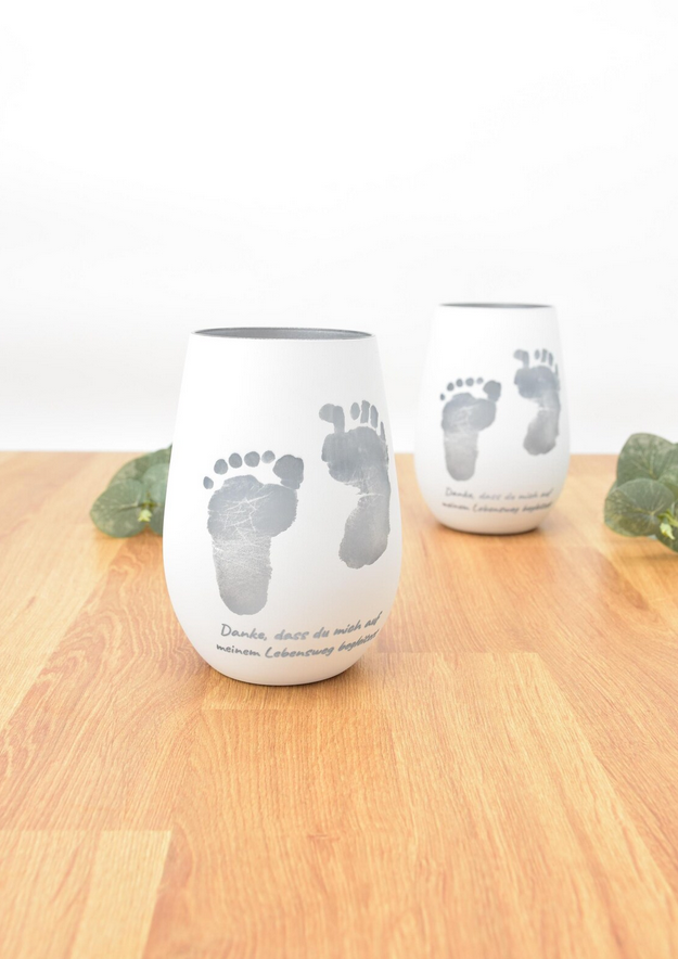 Personalisiertes Windlicht mit Gravur – Geschenk zur Geburt & Taufe