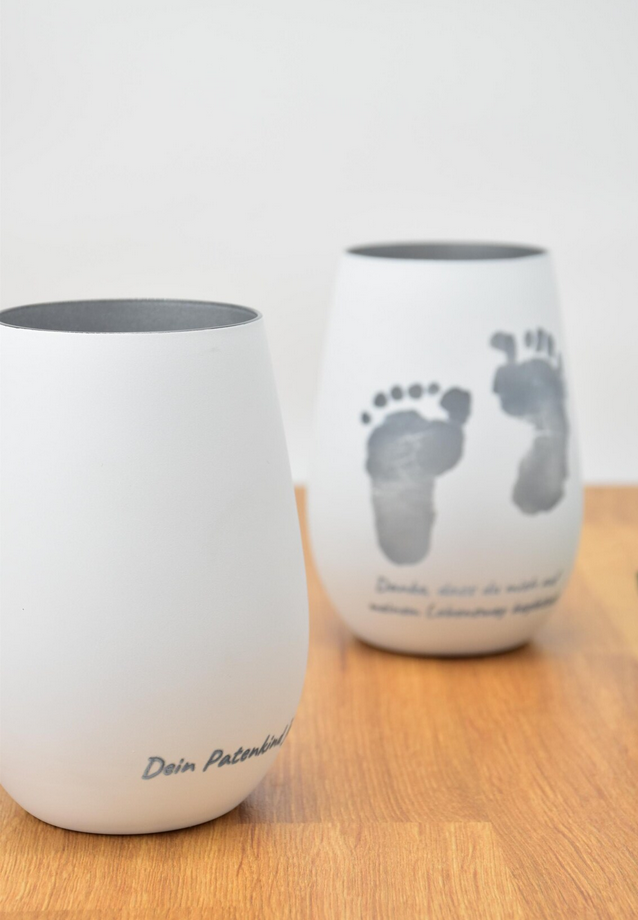 Personalisiertes Windlicht mit Gravur – Geschenk zur Geburt & Taufe