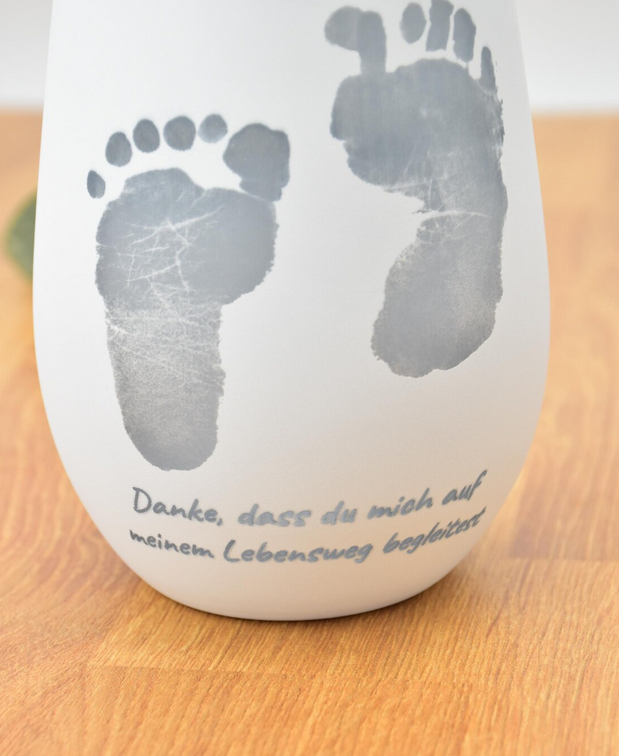 Personalisiertes Windlicht mit Gravur – Geschenk zur Geburt & Taufe