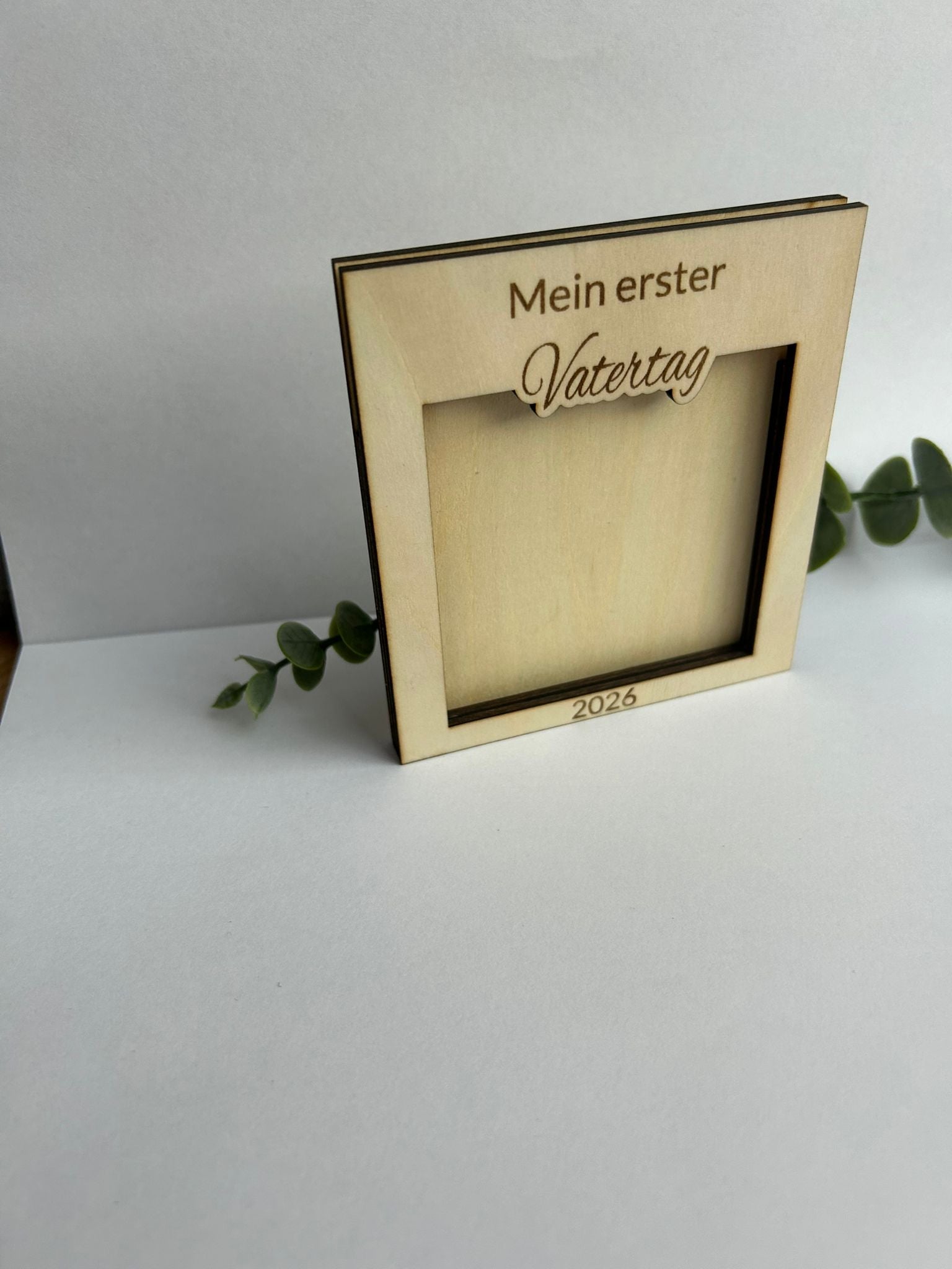 Holzrahmen "Mein erster Vatertag" - Persönliches Geschenk zum Vatertag