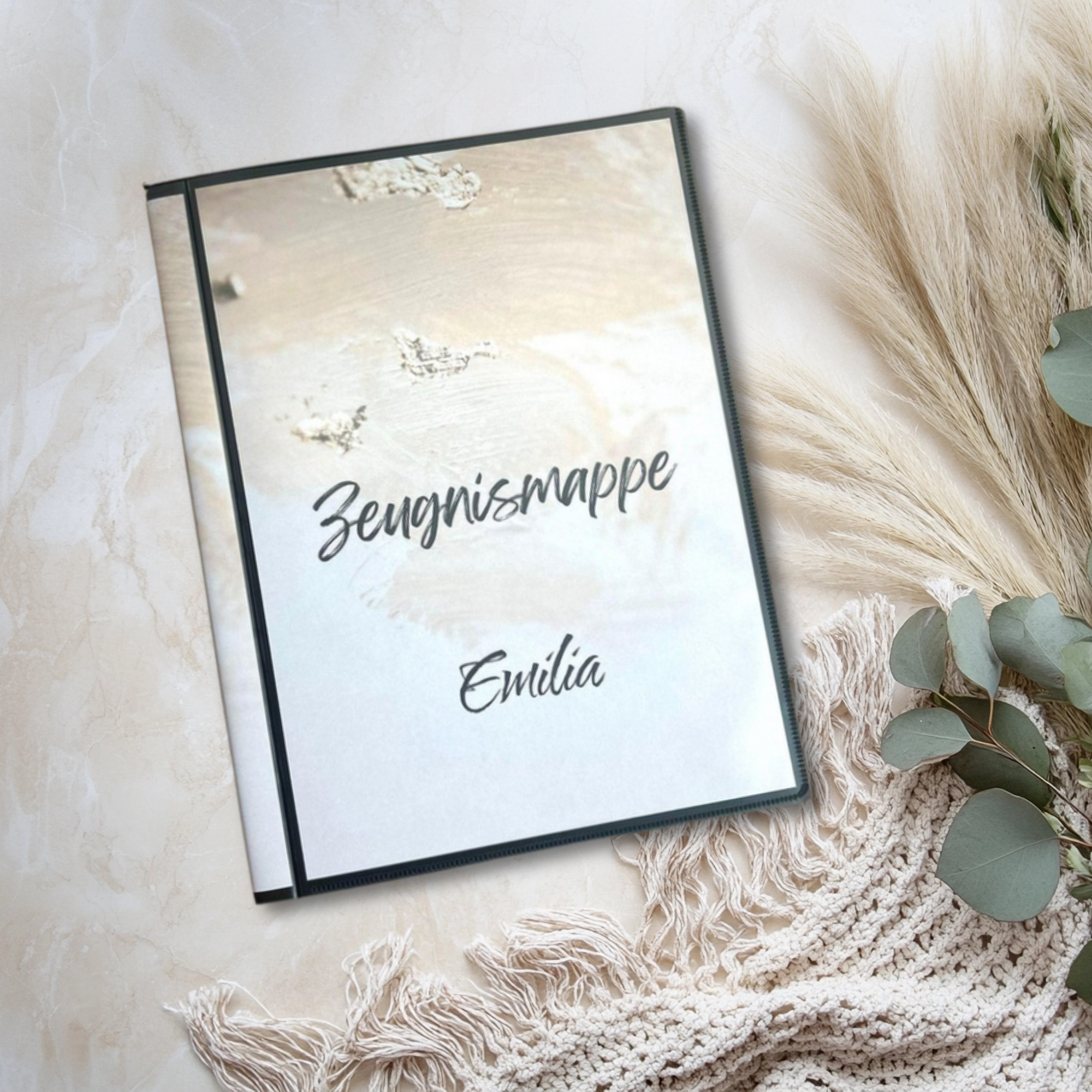 Zeugnismappe personalisiert | Hardcover Goldenes Design